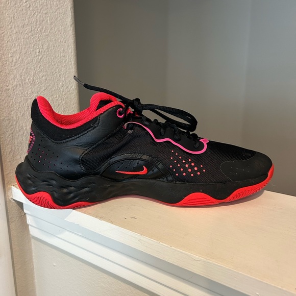 Nike Fly By Mid 3 Black Siren Red Pink Bright Basketball DD9311-002 Mens Sz 11.5 - Picture 5 of 9